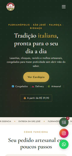 Página inicial da Casa Taschetto em smartphone